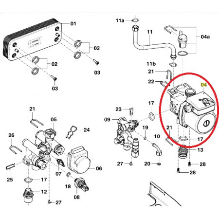 Насос циркуляционный для котлов Vaillant turboFIT 242/5-2 Grungfos (0020253015)