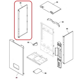 Боковая облицовочная панель котла Vaillant eloBLOCK VE / Protherm Гепард H-RU / СКАТ в14 RAY (0010025832, 0020211615)