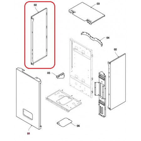 Боковая облицовочная панель котла Vaillant eloBLOCK VE / Protherm Гепард H-RU / СКАТ в14 RAY (0010025832, 0020211615)