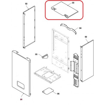 Верхняя облицовочная панель котла Vaillant eloBLOCK VE / Protherm Гепард H-RU / СКАТ в14 RAY (0010026213, 0010026212)