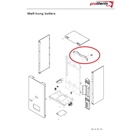 Крепежная планка v.17 для настенных и газовых котлов Protherm (0020043720, S1206200)