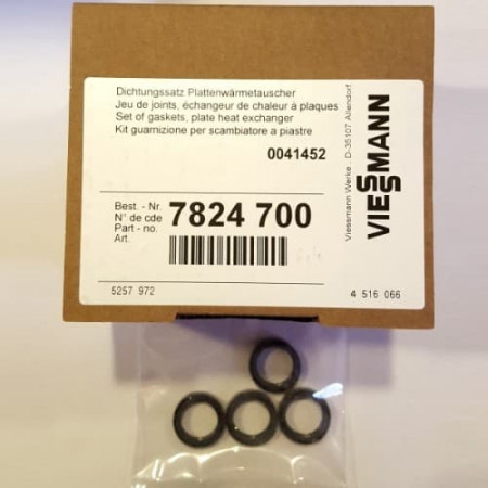 Оригинальные уплотнения 4 шт для теплообменника ГВС котла Vitopend WH1B Viessmann 7825533, 7825534 (7824700)