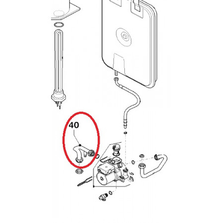 Трубка обратки для электрического котла ELO BLOCK VE 6-28кВт Vaillant (0020107599)