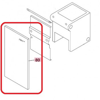 Панель облицовки (передняя) 40KLO13 напольных котлов Protherm 20, 30, 40 KLZ v16 v17 / 30TLO v15 v15B / 40KLO v15 / 40 KLOM v16 v17 / 40 PLO v15 (0020035588)
