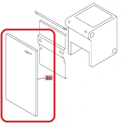Панель облицовки (передняя) 40KLO13 напольных котлов Protherm 20, 30, 40 KLZ v16 v17 / 30TLO v15 v15B / 40KLO v15 / 40 KLOM v16 v17 / 40 PLO v15 (0020035588)