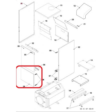 Панель облицовки передняя нижняя KLZ Медведь Protherm (0020056475)